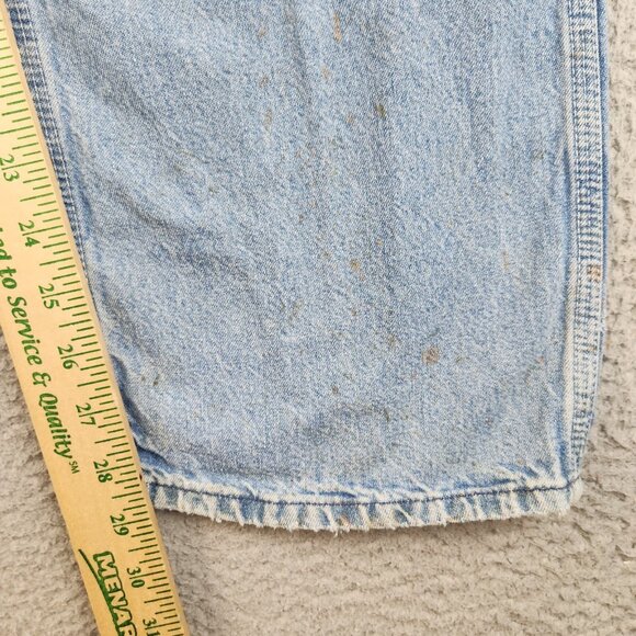 VTG Oshgosh Jeans Men's 34x29 Blue THRASHED Carpenter Relaxed Fit Baggy Grunge - Picture 7 of 15